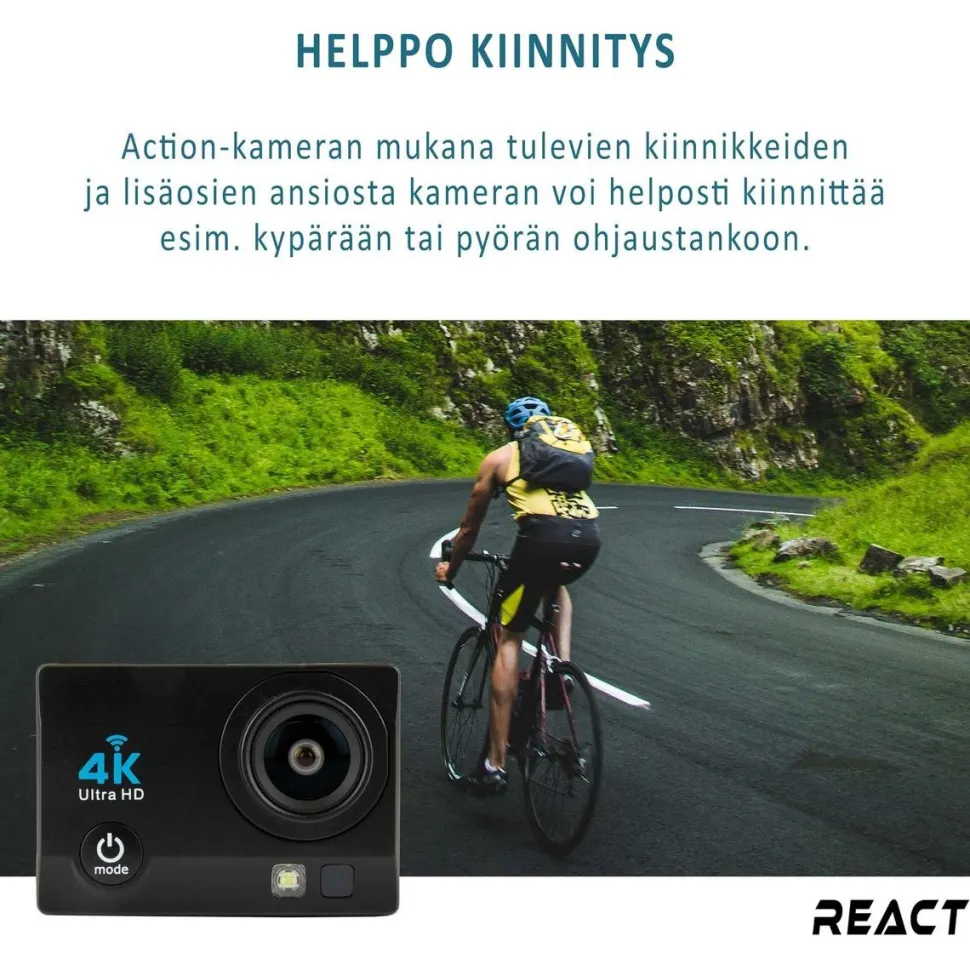 Action-kamera React Brave 800 V2 eri värejä