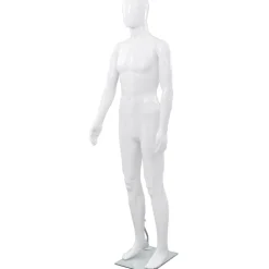 Aidon kokoinen miesmallinukke lasijalustalla 185cm
