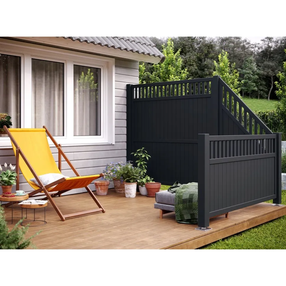 Aitaelementti Palmako Elke 4 90x180 cm harmaa 5 kpl/pkt