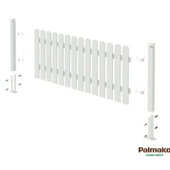 Aitaelementti Palmako Lovisa 10 100x180 cm valkoinen 5 kpl/pkt