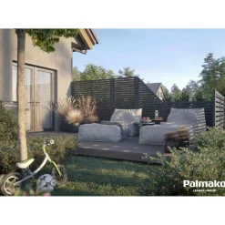 Aitaelementti Palmako Nina1 GYPNT 1800x1800mm harmaa, 5kpl/pkt
