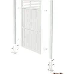 Aitaelementti Palmako Nina2 WTPNT 900x1800mm valkoinen, 5kpl/pkt