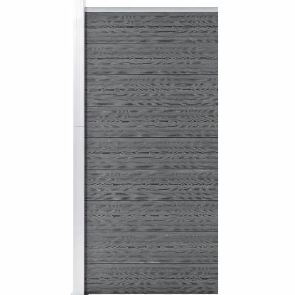 Aitapaneeli WPC 95x186 cm musta
