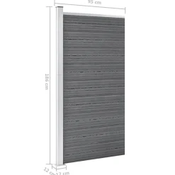 Aitapaneeli WPC 95x186 cm musta