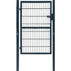 Aitaportti yksiovinen antrasiitin harmaa 106x210cm