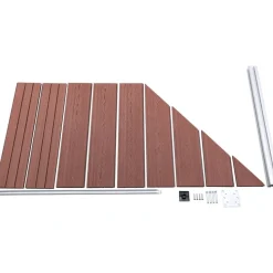 Aitasarja 1 neliöpaneeli + 1 vinopaneeli WPC 273x186 cm ruskea