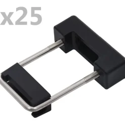Aitatolpan U-liitin muovilla 60x40mm 25kpl