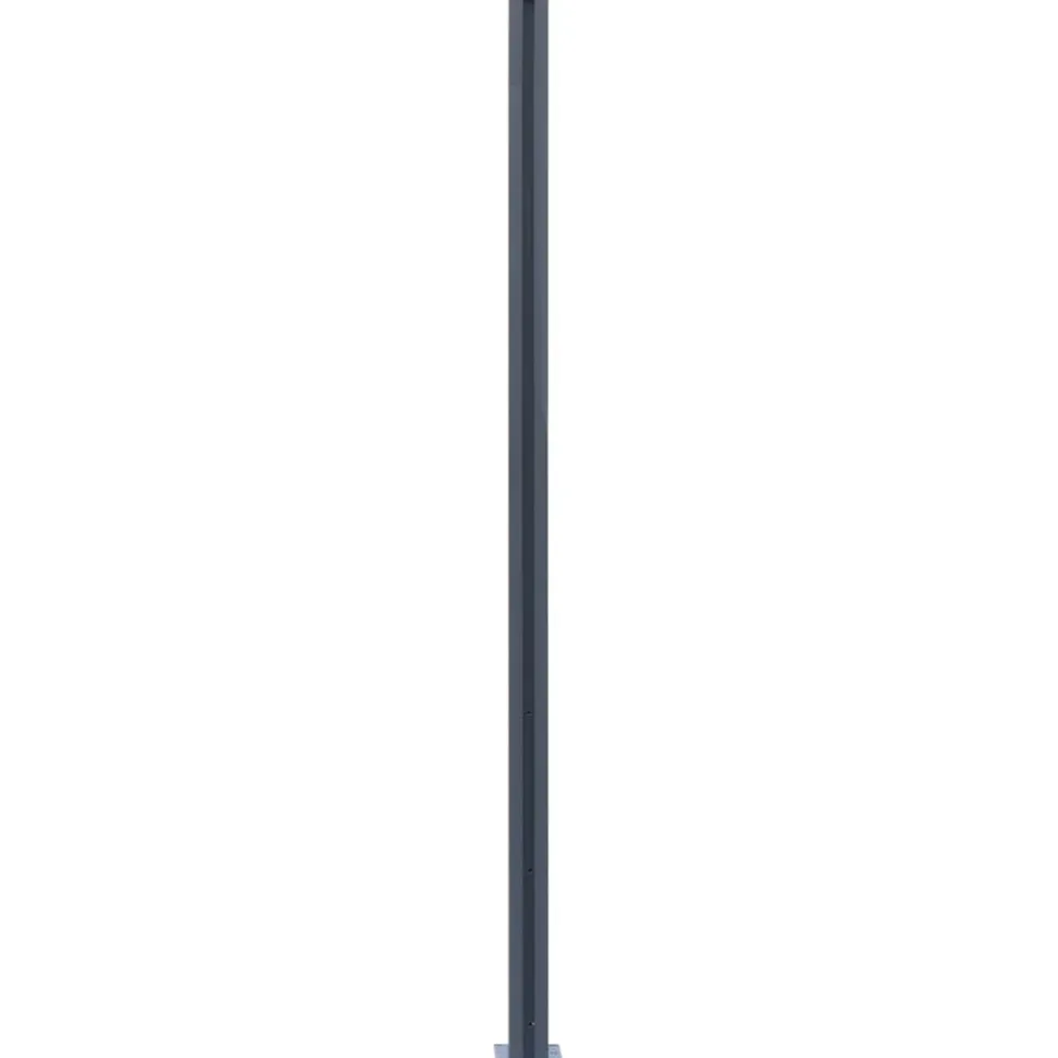 Aitatolpat 185cm, alumiini, tummanharmaa, eri pakkauskokoja