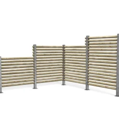 Aitatolppa Jabo Öckerö kulma, 70x70x715mm harmaa