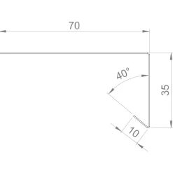 Alavesipelti Keraplast Pural 70x35mm, 3.0m, harmaa