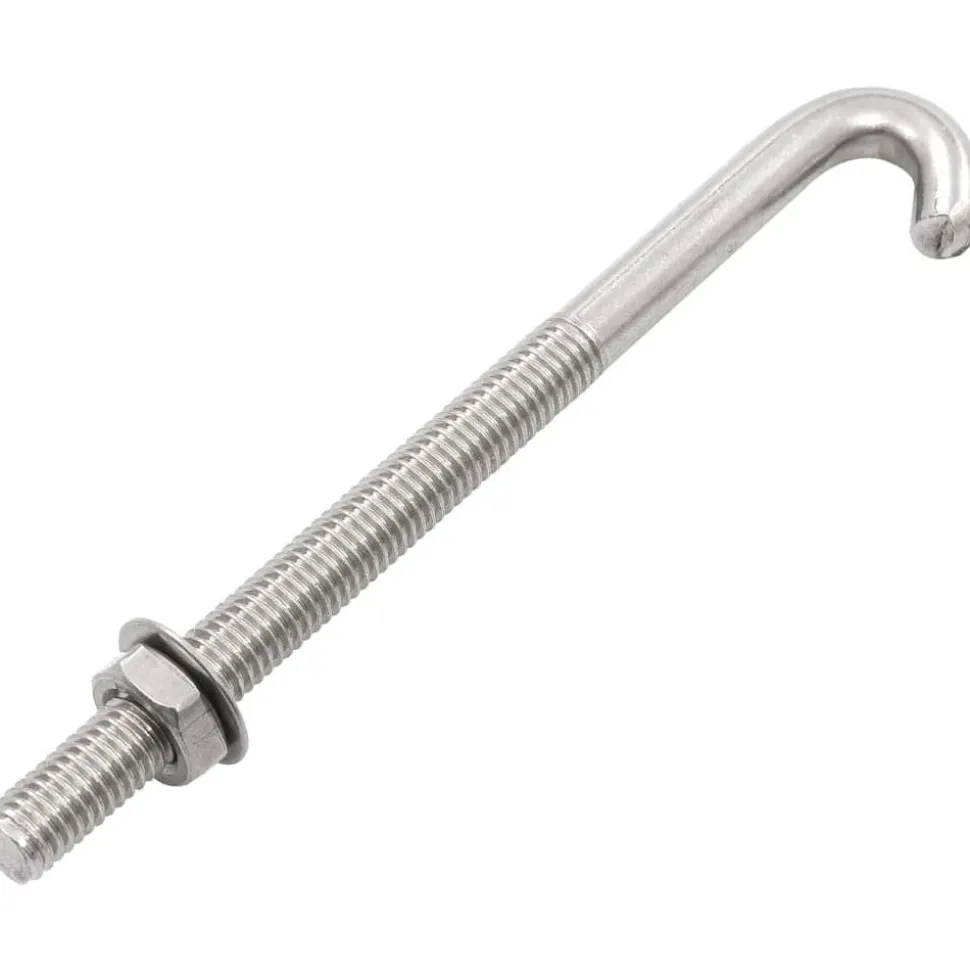 Ankkuroitu J-pultti mutteri ja aluslevy M8x120mm 25kpl