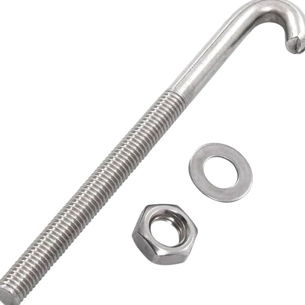 Ankkuroitu J-pultti mutteri ja aluslevy M8x120mm 25kpl