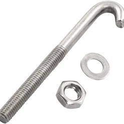 Ankkuroitu J-pultti mutteri ja aluslevy M8x100mm 25kpl