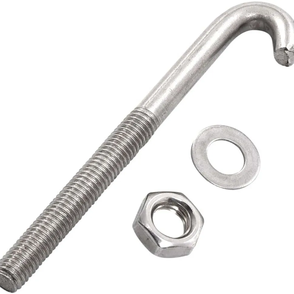 Ankkuroitu J-pultti mutteri ja aluslevy M8x100mm 25kpl