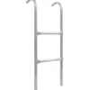 2-askelmaiset trampoliinin tikkaat, teräs, hopea, 82,5 cm