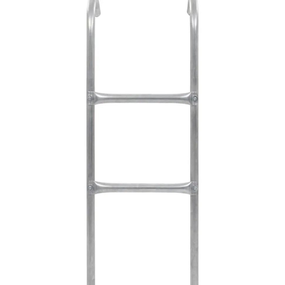 2-askelmaiset trampoliinin tikkaat, teräs, hopea, 102,6 cm