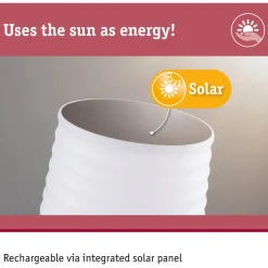 Aurinkokennopöytävalaisin Paulmann Ilanga 30cm IP44 2700K 125lm USB antrasiitti