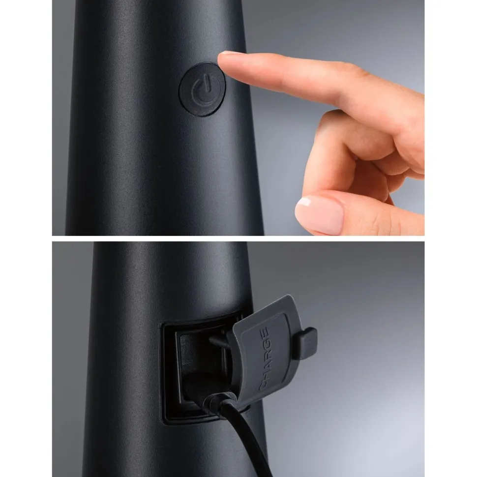 Aurinkokennopöytävalaisin Paulmann Soala 30.6cm 2700K 165lm 2.1W USB antrasiitti