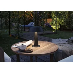 Aurinkokennopöytävalaisin Paulmann Soala 30.6cm 2700K 165lm 2.1W USB antrasiitti