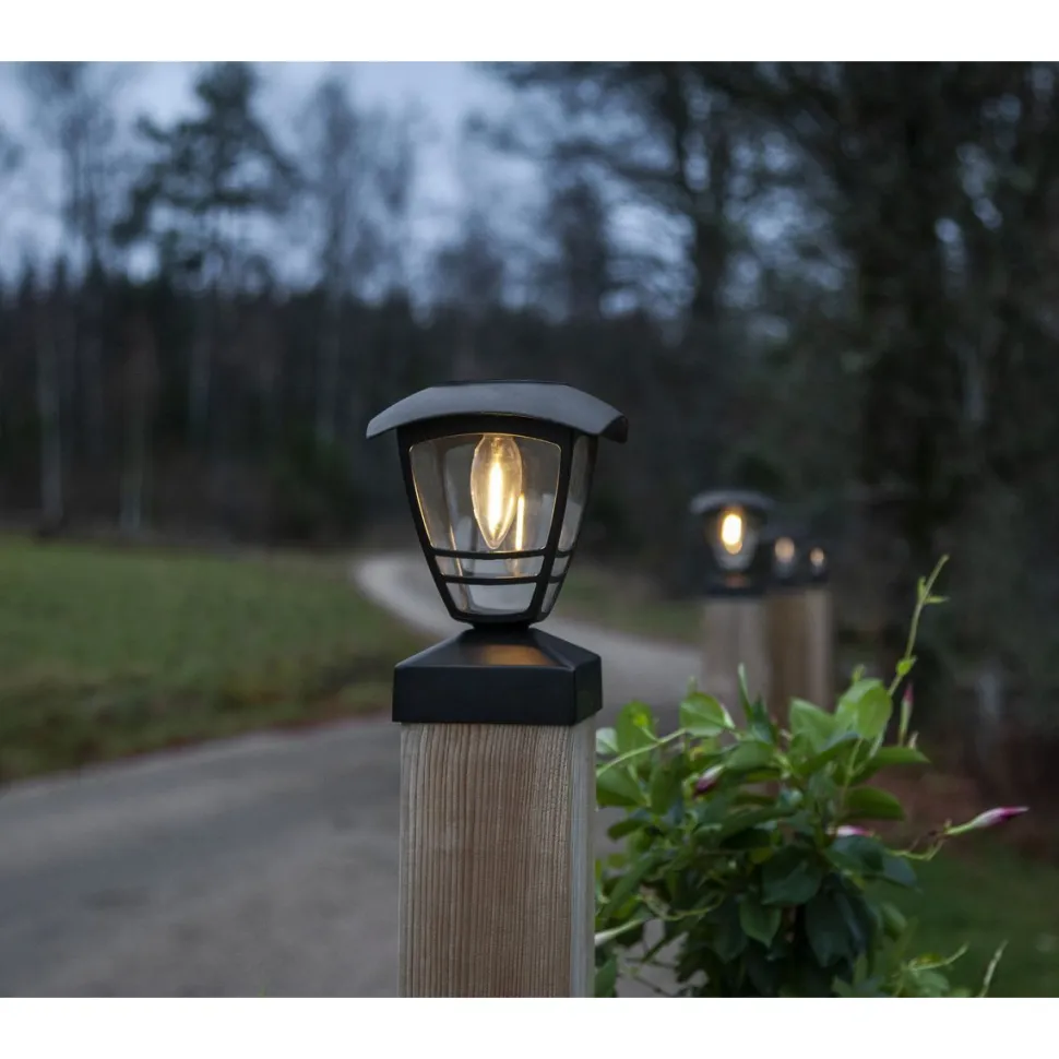Aurinkokennovalaisin Star Trading Felix Ø14cm musta