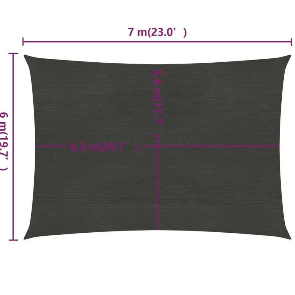 Aurinkopurje suorakulma, HDPE, 160g/m², eri kokoja ja värejä