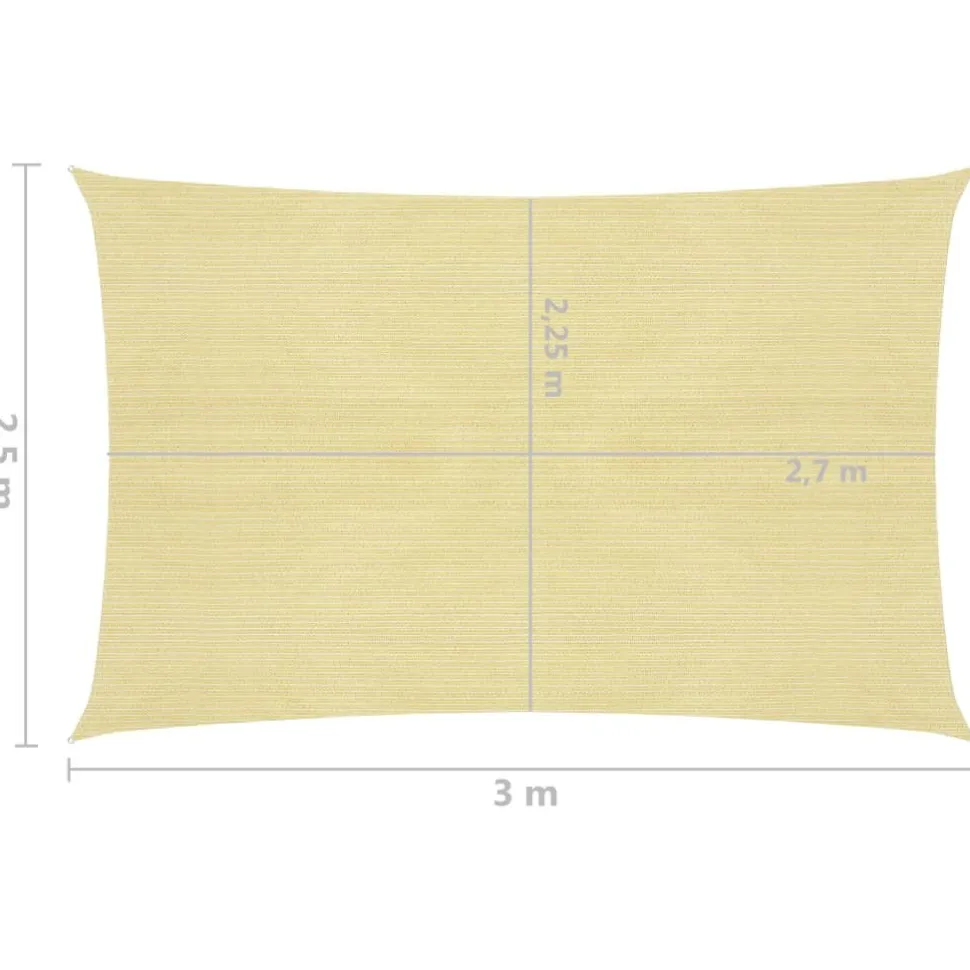 Aurinkopurje suorakulma, HDPE, 160g/m², eri kokoja ja värejä