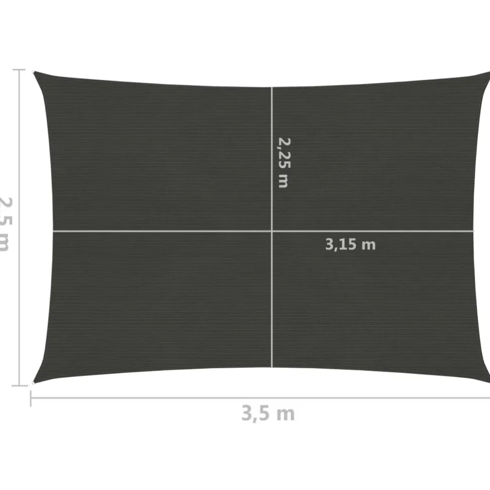 Aurinkopurje suorakulma, HDPE, 160g/m², eri kokoja ja värejä