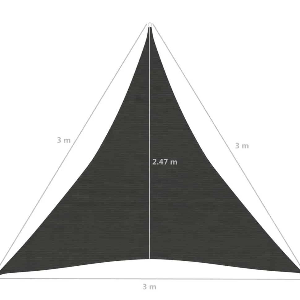 Aurinkopurje 160 g/m² 3x3x3 m HDPE valkoinen