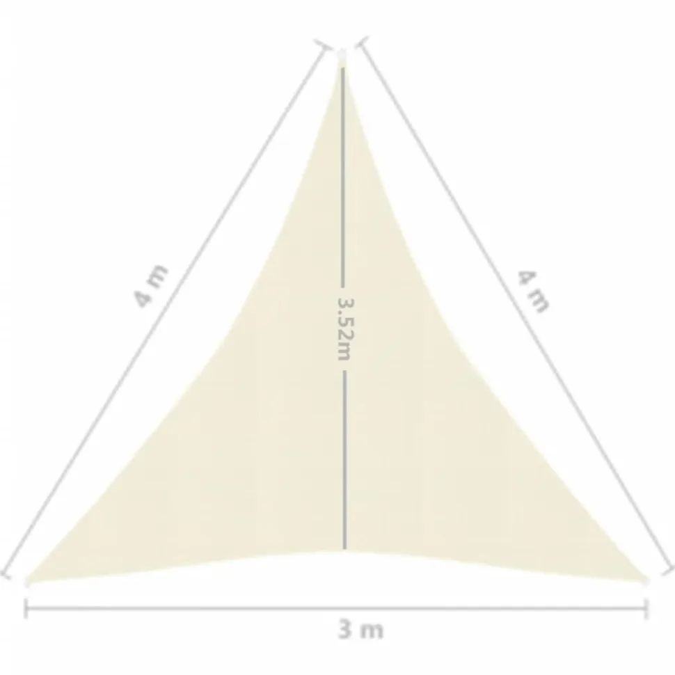 Aurinkopurje 160 g/m² 3x3x3 m HDPE valkoinen