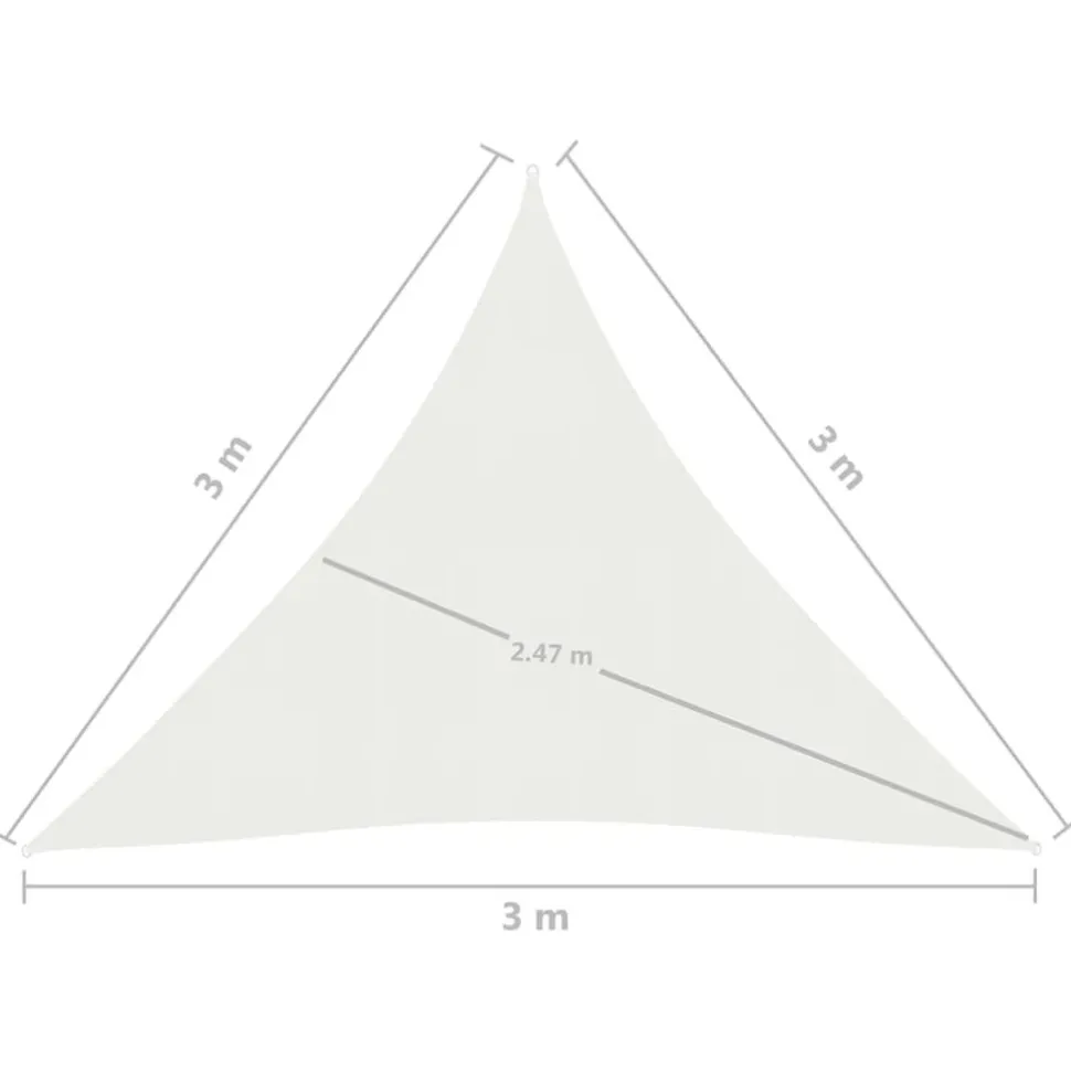Aurinkopurje 160 g/m² 3x3x3 m HDPE valkoinen