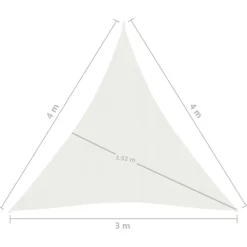 Aurinkopurje 160 g/m² 3x3x3 m HDPE valkoinen