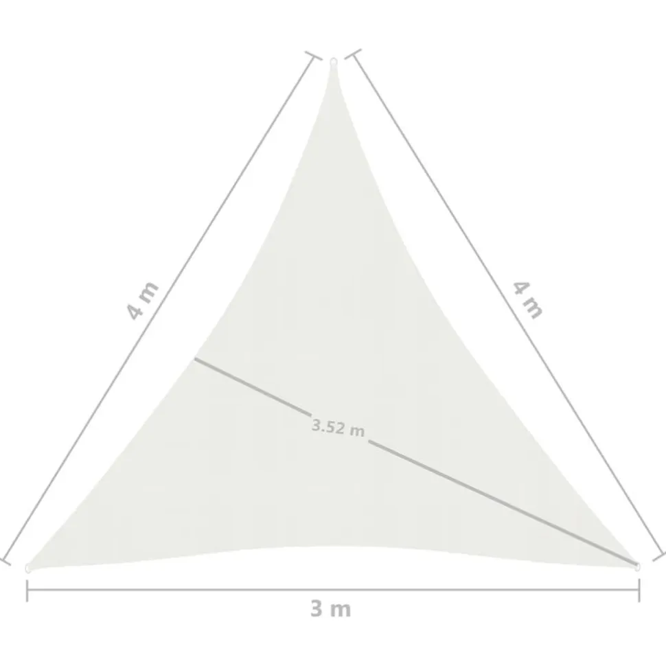 Aurinkopurje 160 g/m² 3x3x3 m HDPE valkoinen