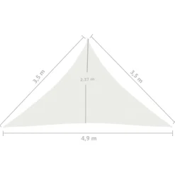 Aurinkopurje 160 g/m² 3x3x3 m HDPE valkoinen