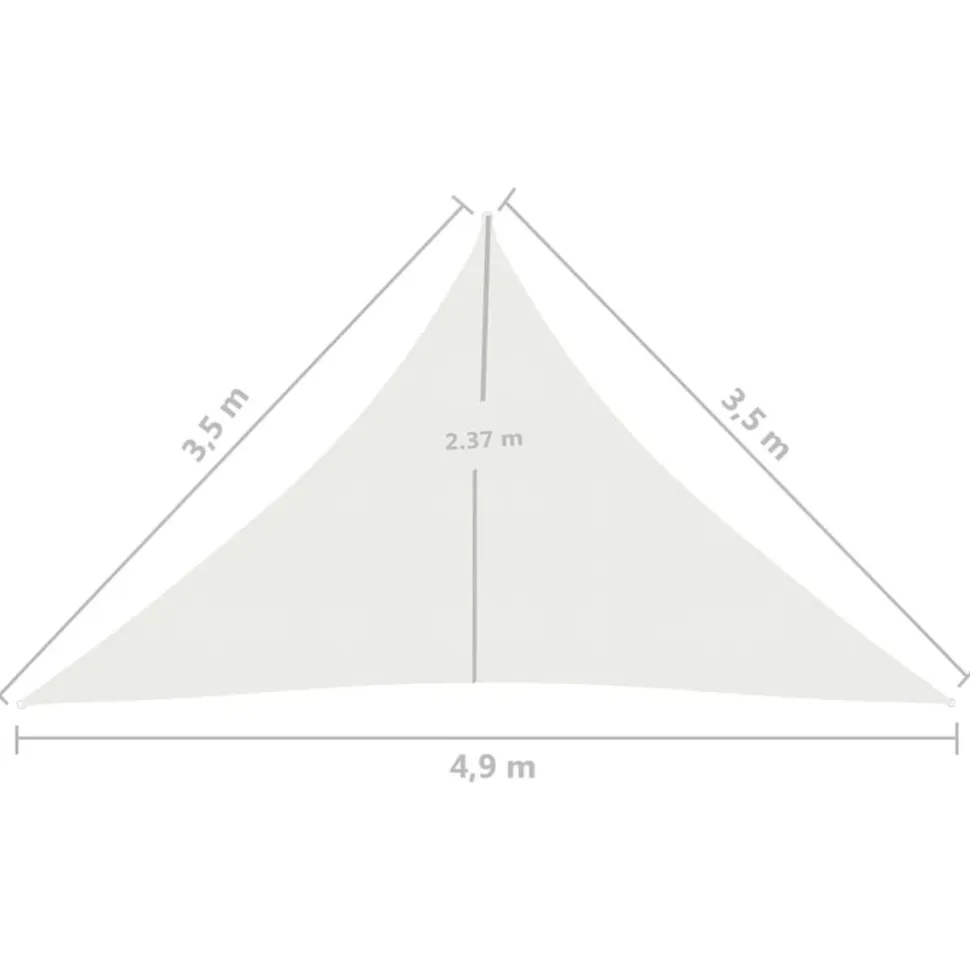 Aurinkopurje 160 g/m² 3x3x3 m HDPE valkoinen