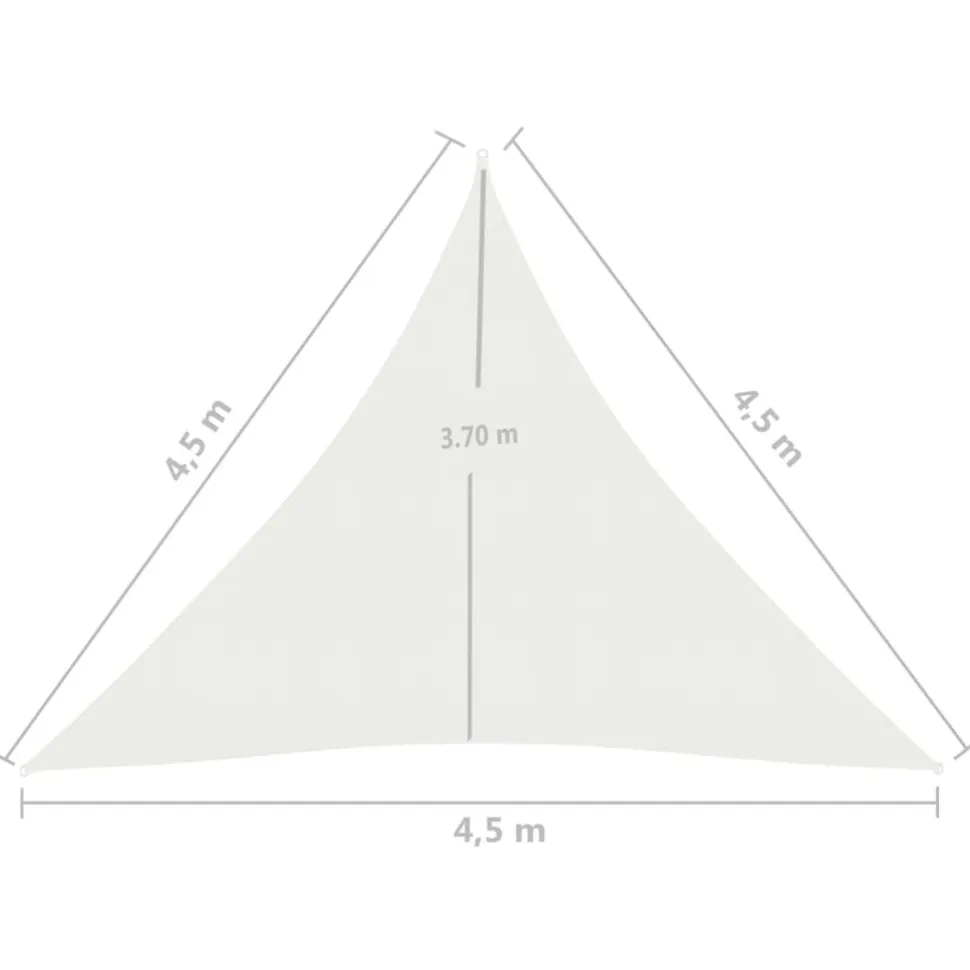 Aurinkopurje 160 g/m² 3x3x3 m HDPE valkoinen