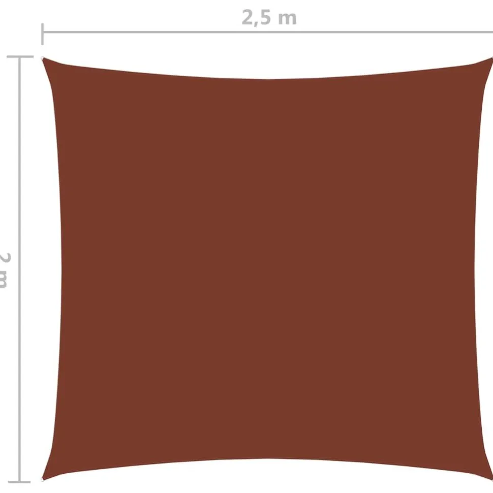 Aurinkopurje Oxford kangas suorakaide 2x2,5 m terrakotta