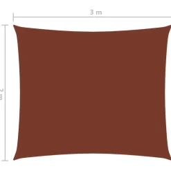 Aurinkopurje Oxford kangas suorakaide 2x3 m terrakotta