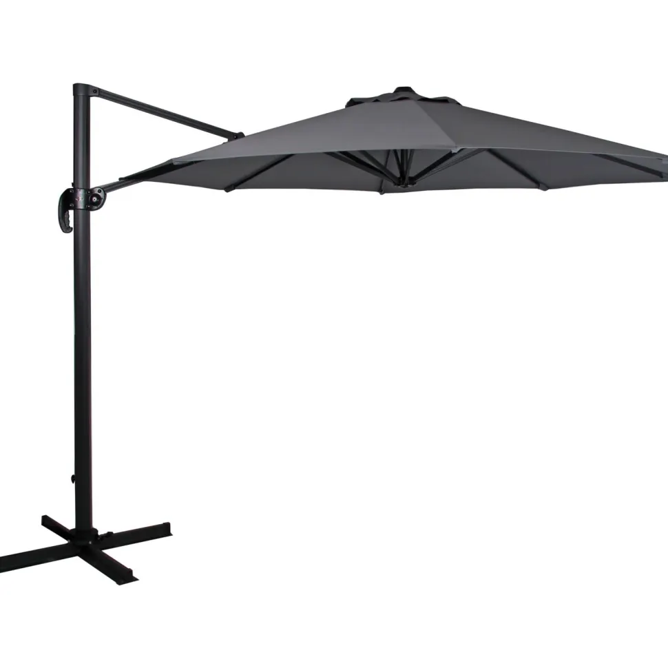 Aurinkovarjo Linz Ø300cm tummanharmaa