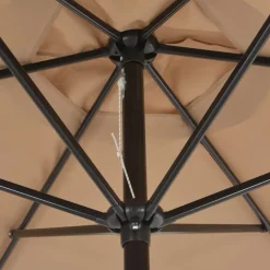 Aurinkovarjo metallirunko 300 cm harmaanruskea