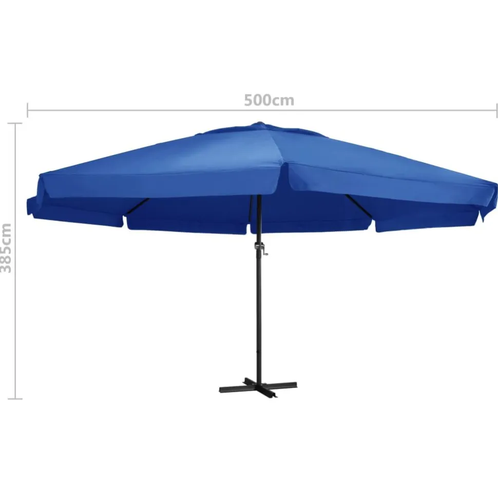 Aurinkovarjo alumiinitanko 500 cm antrasiitti