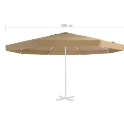 Aurinkovarjon vaihtokangas musta 500 cm (12544)