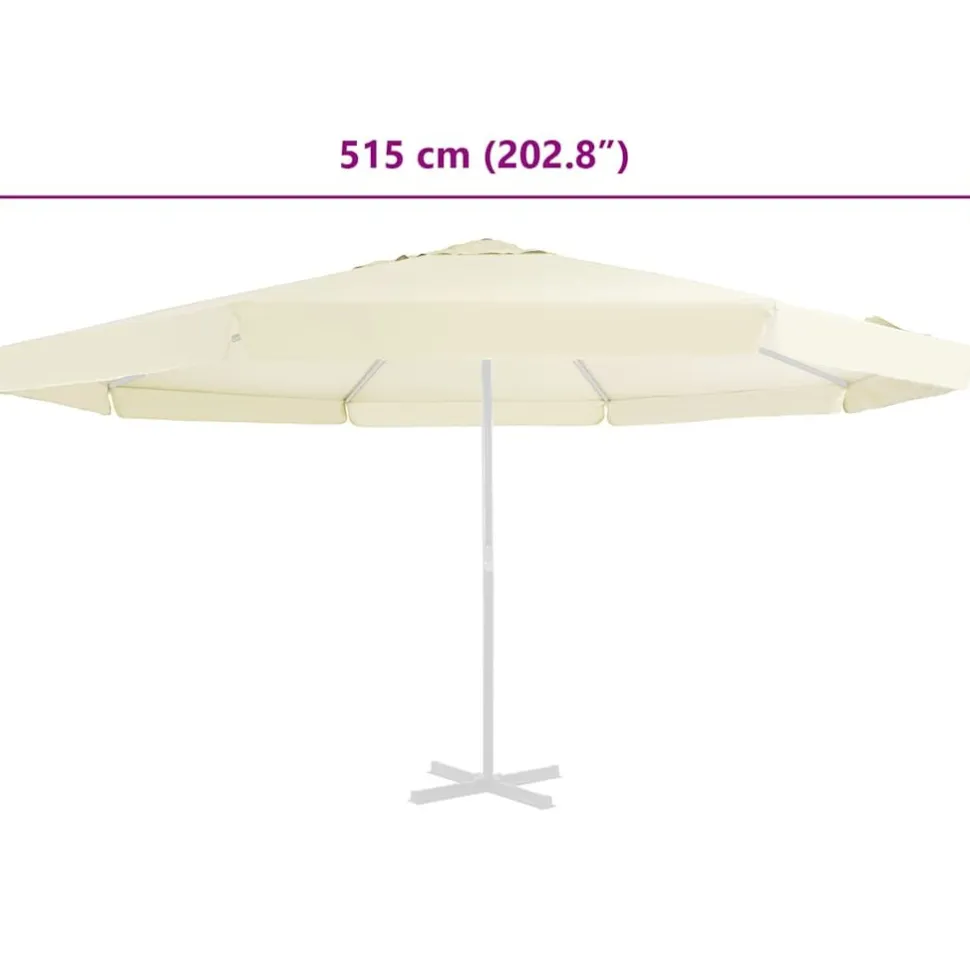 Aurinkovarjon vaihtokangas musta 500 cm (12544)