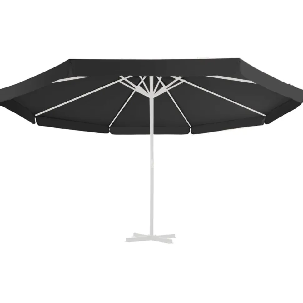 Aurinkovarjon vaihtokangas musta 500 cm (12544)
