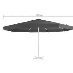 Aurinkovarjon vaihtokangas musta 500 cm (12544)