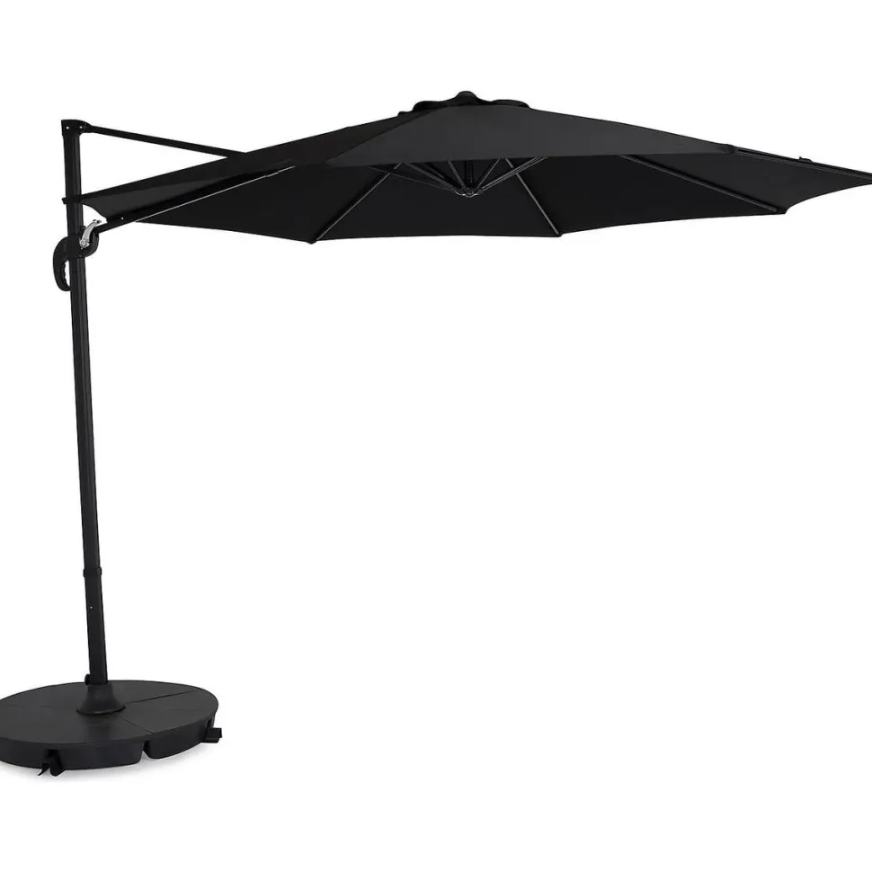 Aurinkovarjo Vienna Ø300 cm musta/musta
