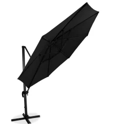 Aurinkovarjo XL säädettävä ø350 cm musta 35570