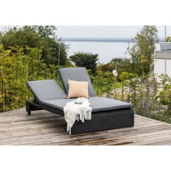 Aurinkovuode Venture Home London, 2 hengen, harmaa/musta