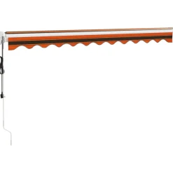 Automaattisesti sisäänkelattava markiisi oranssiruskea 3x2,5 m