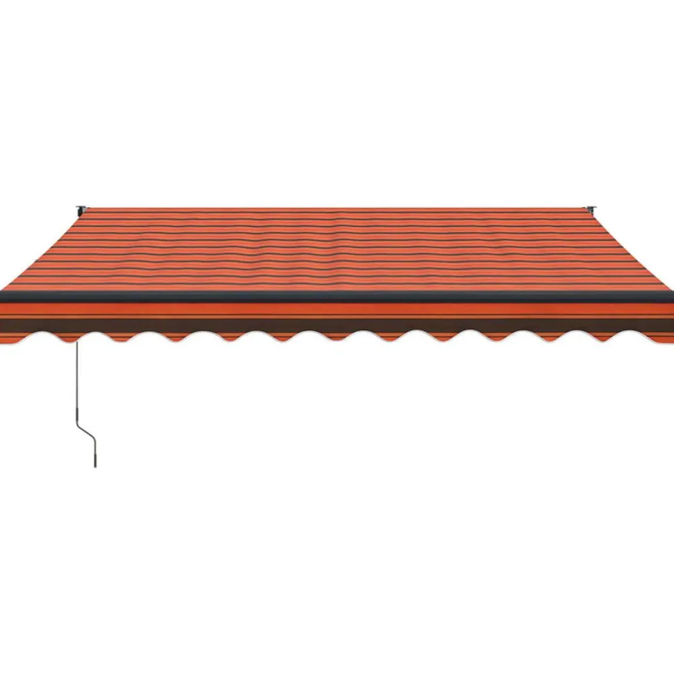Automaattisesti sisäänkelattava markiisi oranssi/ruskea 3,5x2,5 m