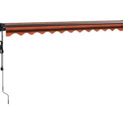 Automaattisesti sisäänkelattava markiisi oranssi/ruskea 3,5x2,5 m